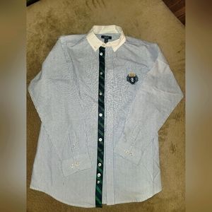 Mens Preppy IZOD Button Up Size SMALL